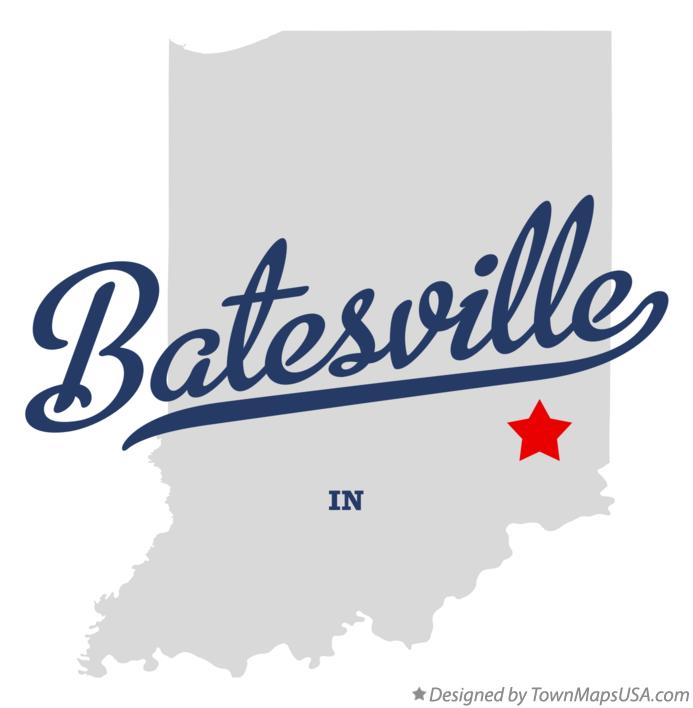 Map of Batesville Indiana IN