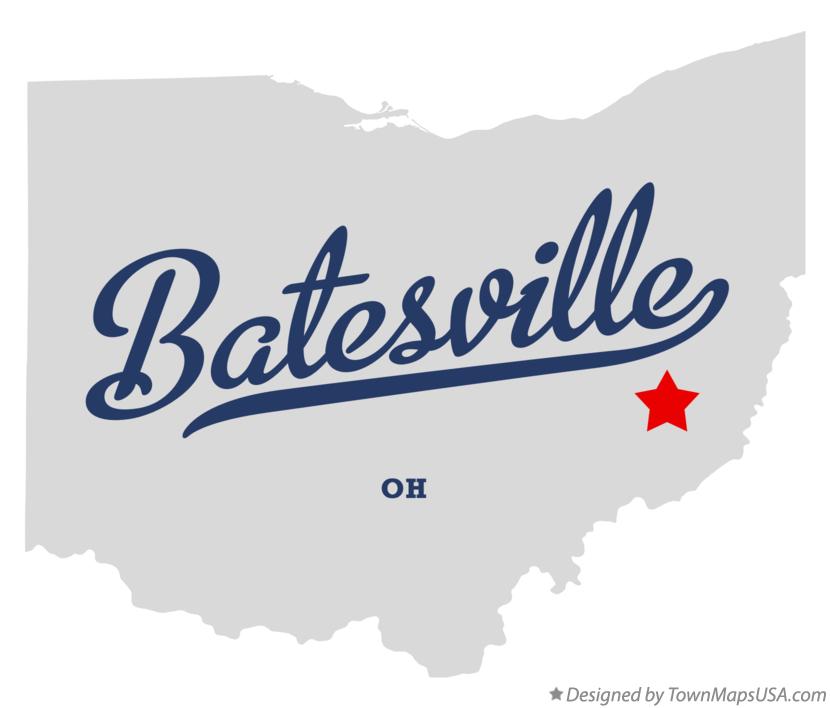 Map of Batesville Ohio OH
