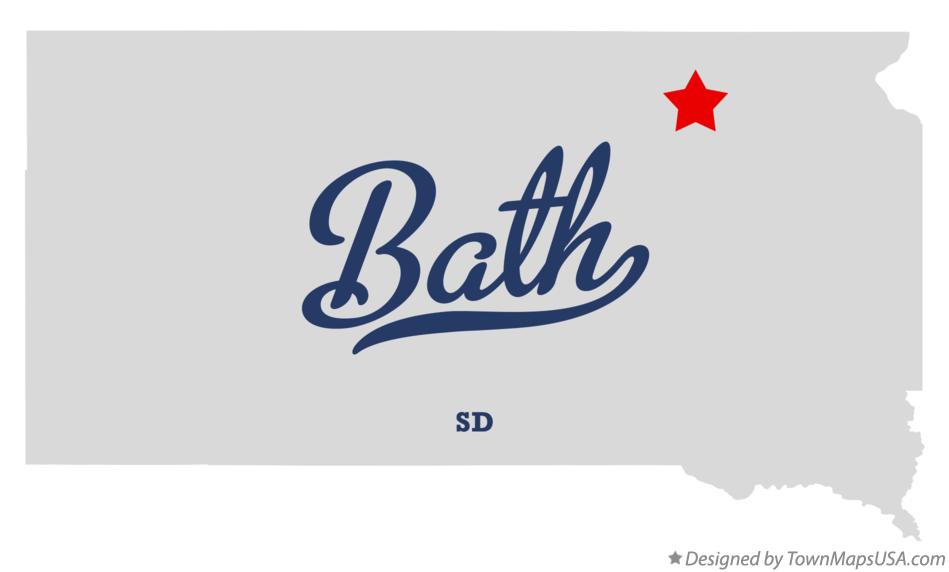 Map of Bath South Dakota SD
