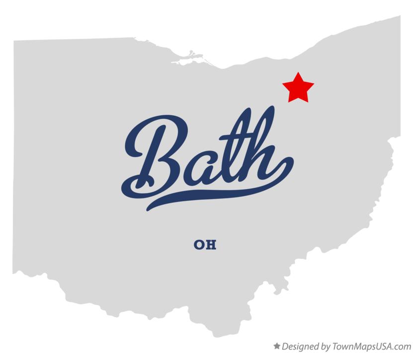 Map of Bath Ohio OH