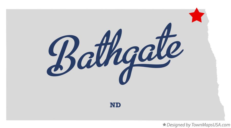 Map of Bathgate North Dakota ND