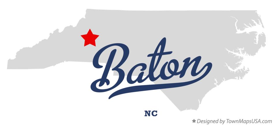 Map of Baton North Carolina NC