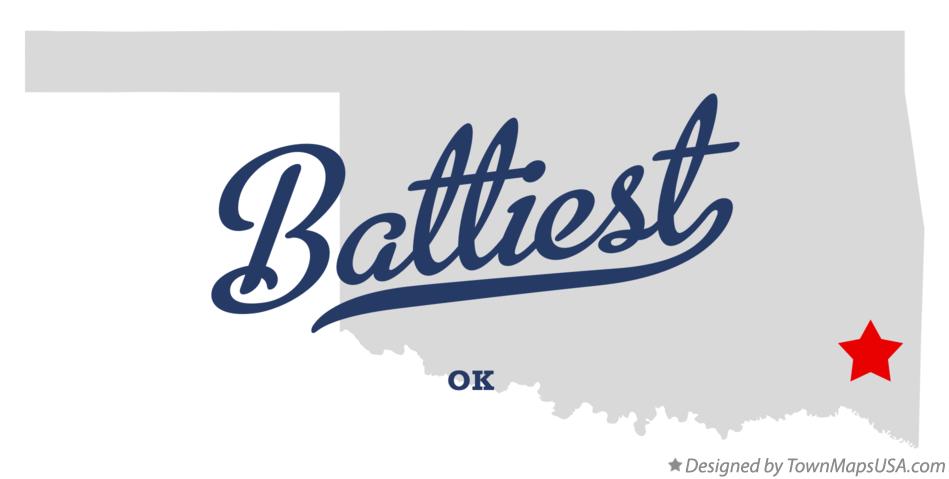Map of Battiest Oklahoma OK