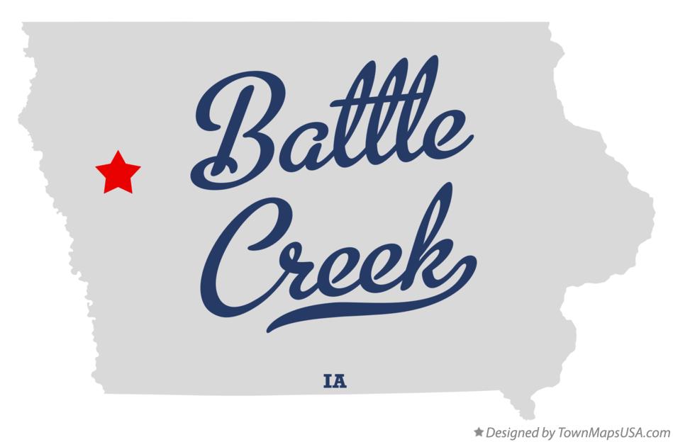 Map of Battle Creek Iowa IA