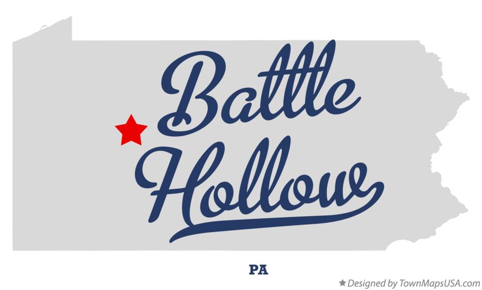 Map of Battle Hollow Pennsylvania PA