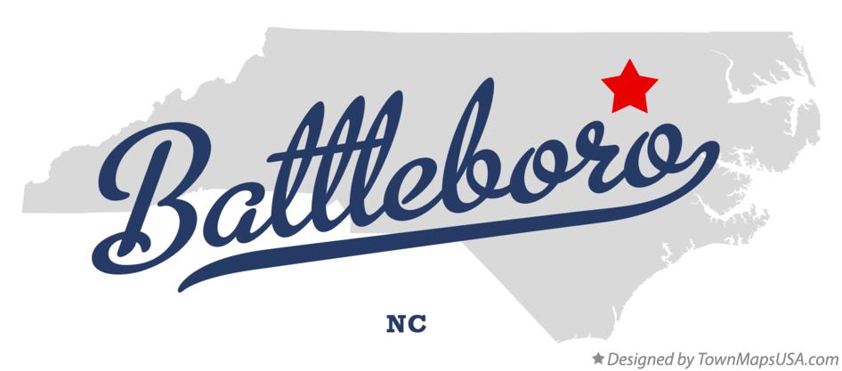 Map of Battleboro North Carolina NC