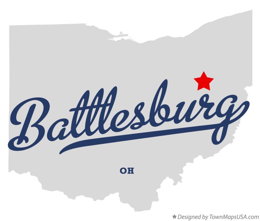 Map of Battlesburg Ohio OH