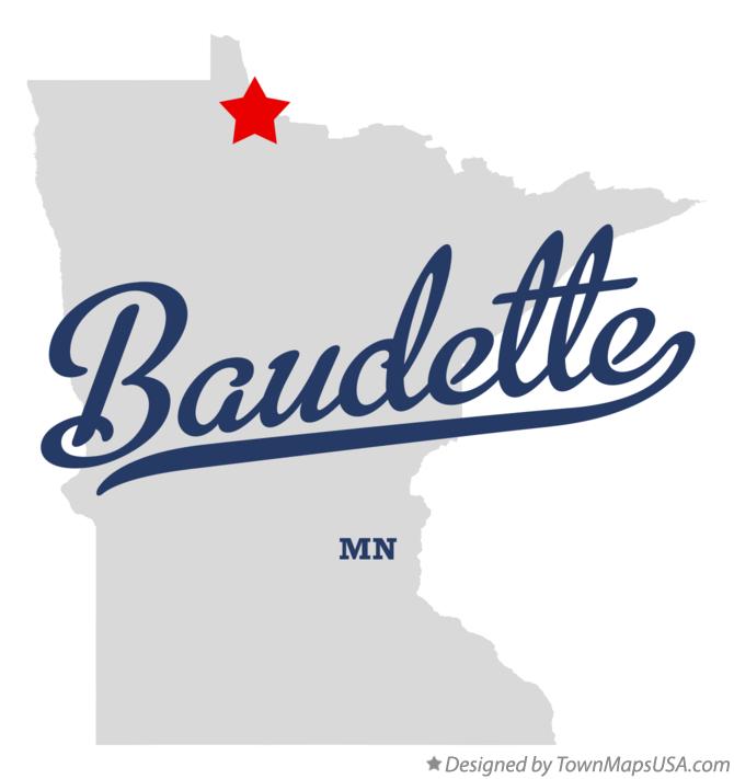 Map of Baudette Minnesota MN