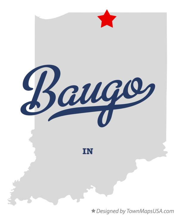 Map of Baugo Indiana IN