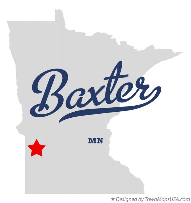 Map of Baxter Minnesota MN