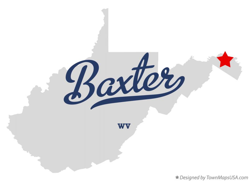 Map of Baxter West Virginia WV