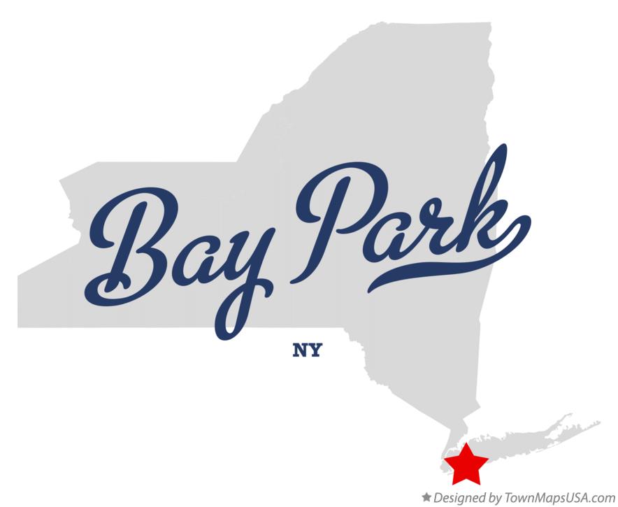 Map of Bay Park New York NY