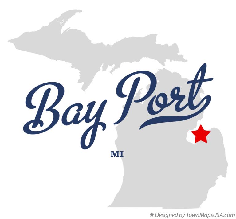 Map of Bay Port Michigan MI