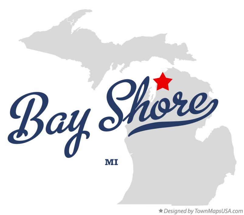Map of Bay Shore Michigan MI
