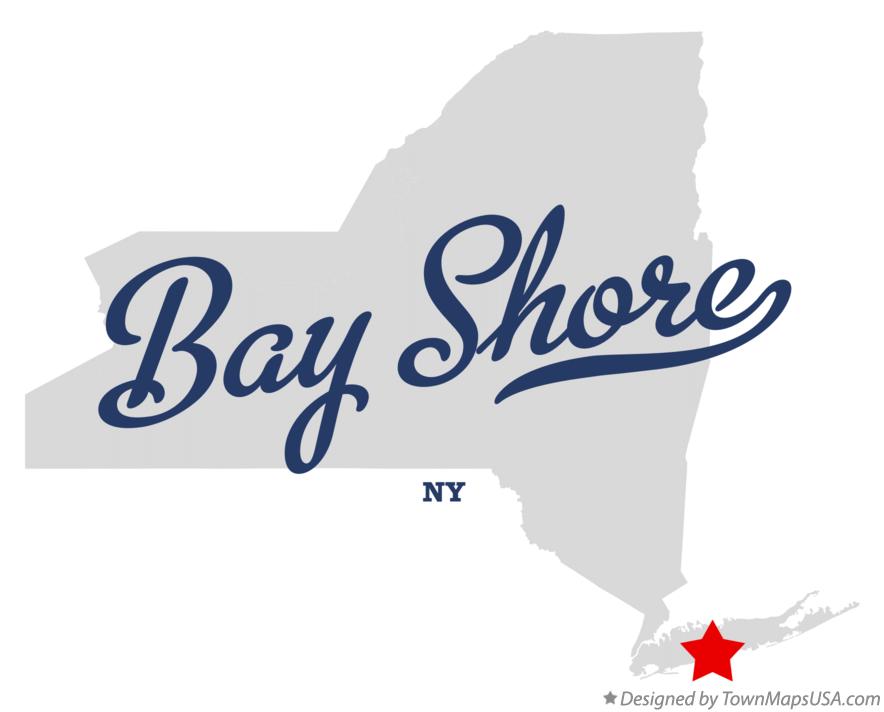 Map of Bay Shore New York NY