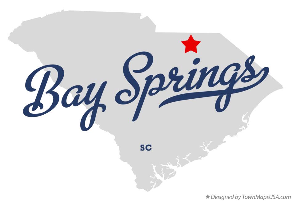 Map of Bay Springs South Carolina SC