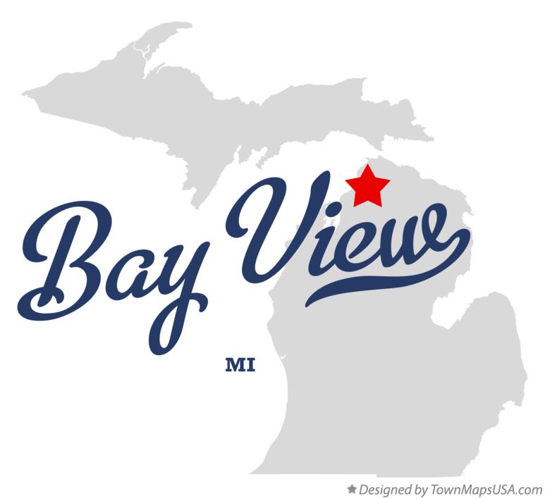 Map of Bay View Michigan MI