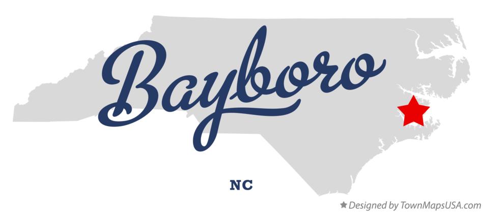Map of Bayboro North Carolina NC