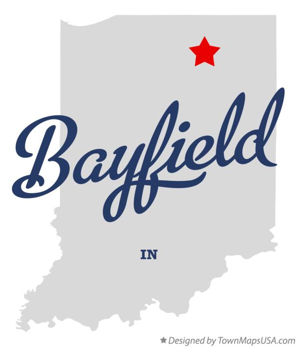Map of Bayfield Indiana IN