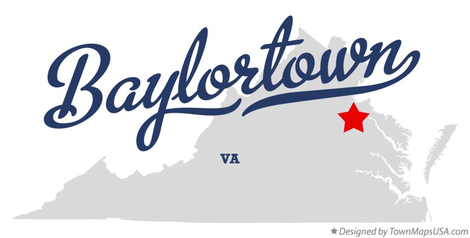 Map of Baylortown Virginia VA