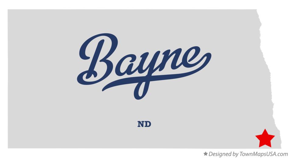 Map of Bayne North Dakota ND