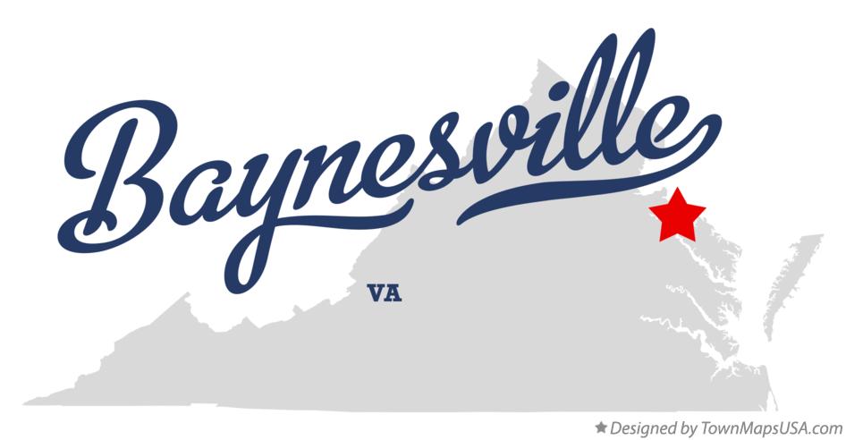 Map of Baynesville Virginia VA