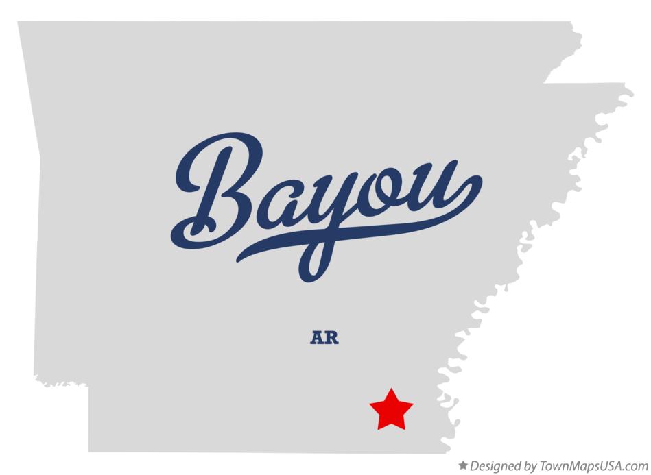 Map of Bayou Arkansas AR