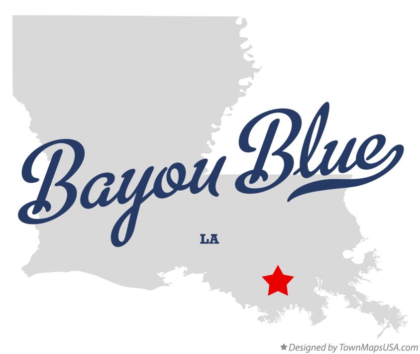 Map of Bayou Blue Louisiana LA
