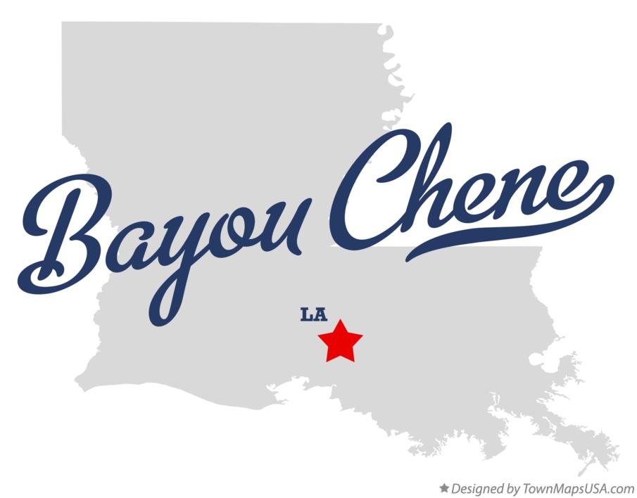 Map of Bayou Chene Louisiana LA