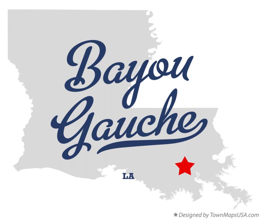 Map of Bayou Gauche Louisiana LA