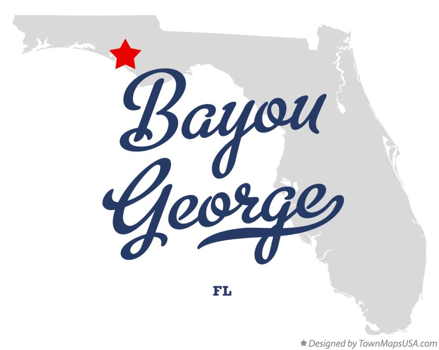 Map of Bayou George Florida FL