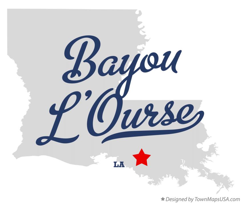 Map of Bayou L'Ourse Louisiana LA