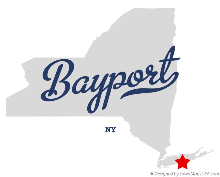 Map of Bayport New York NY
