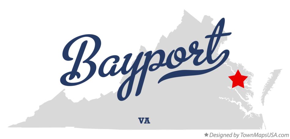 Map of Bayport Virginia VA