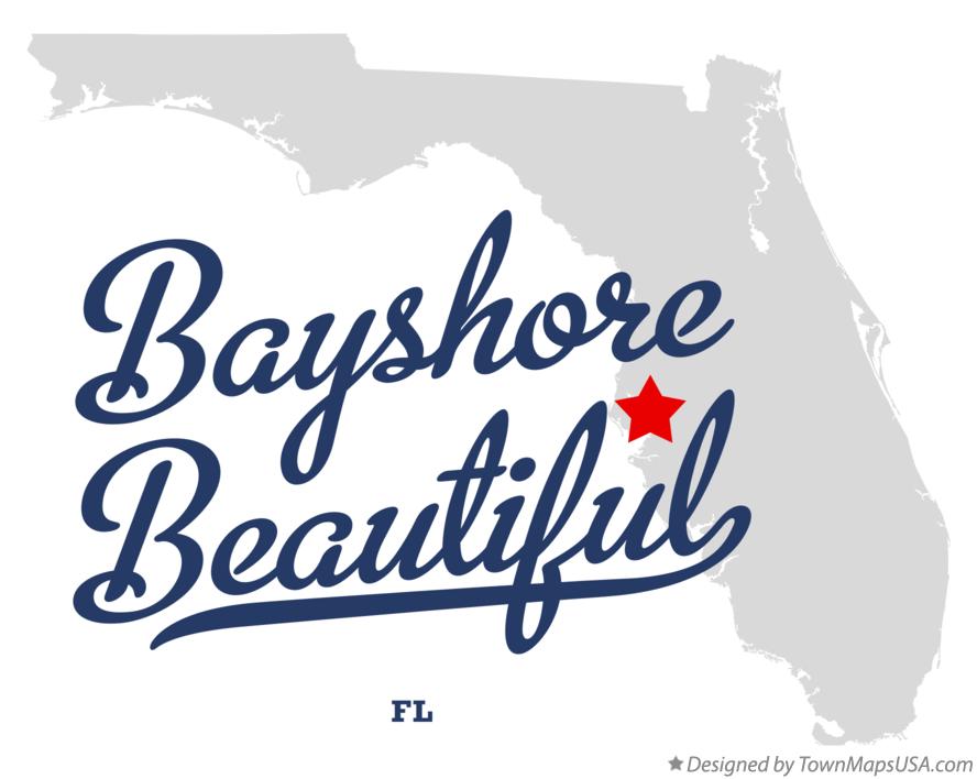 Map of Bayshore Beautiful Florida FL