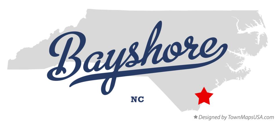 Map of Bayshore North Carolina NC