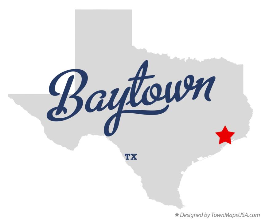 Map of Baytown Texas TX