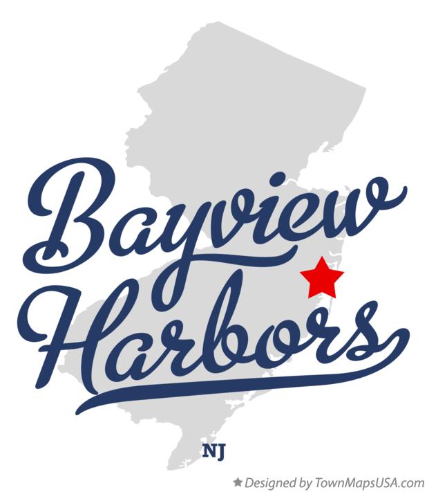 Map of Bayview Harbors New Jersey NJ
