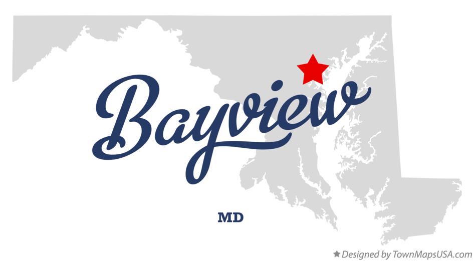 Map of Bayview Maryland MD