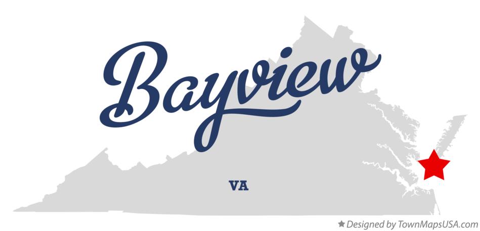 Map of Bayview Virginia VA