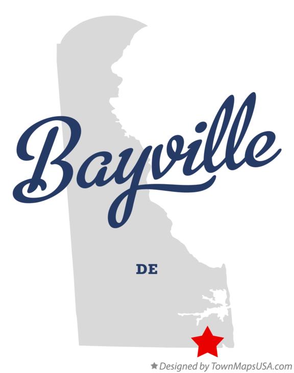 Map of Bayville Delaware DE