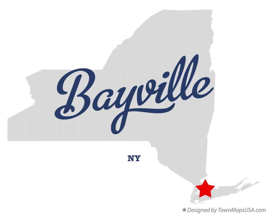 Map of Bayville New York NY