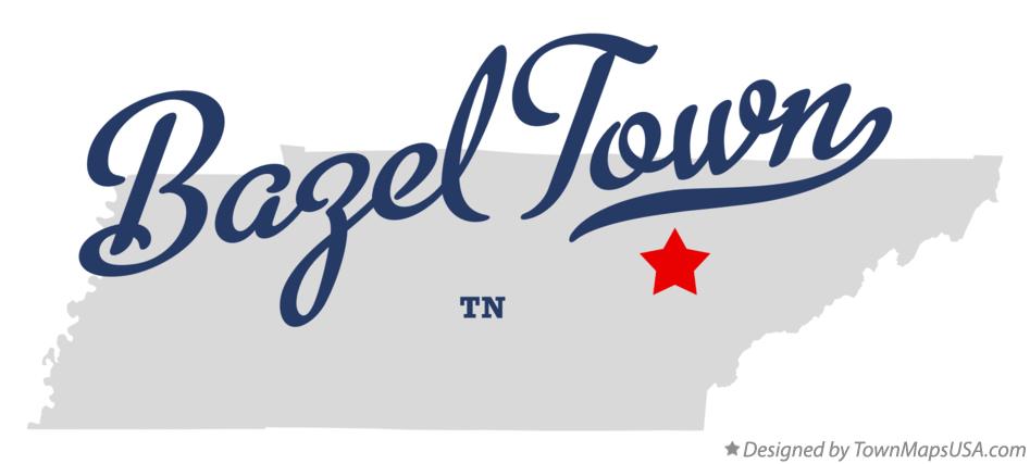 Map of Bazel Town Tennessee TN