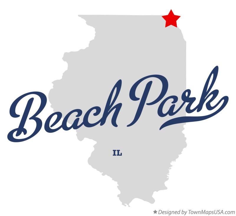 Map of Beach Park Illinois IL