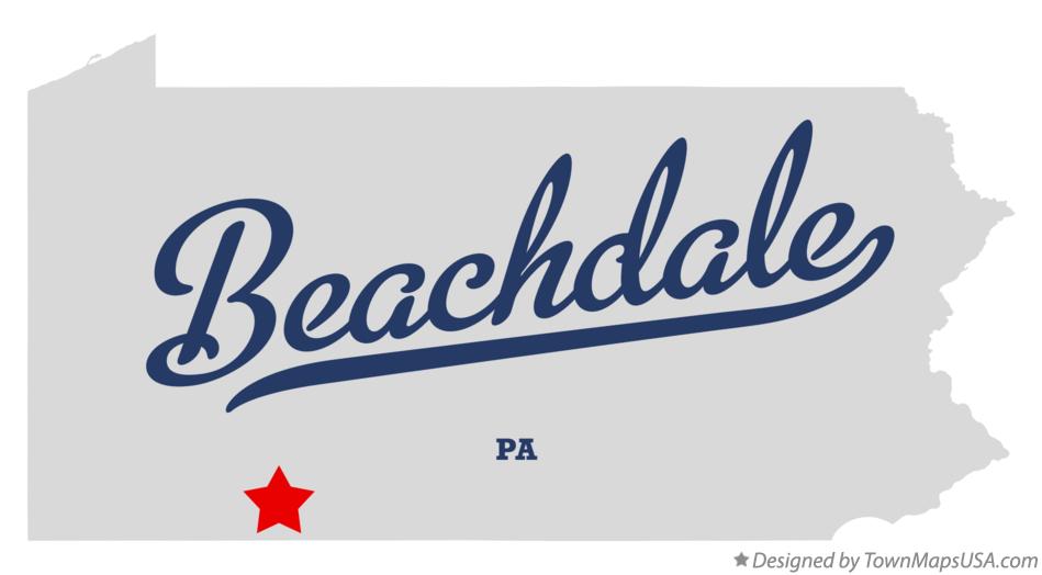Map of Beachdale Pennsylvania PA