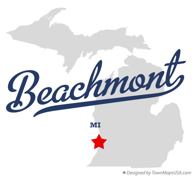 Map of Beachmont Michigan MI