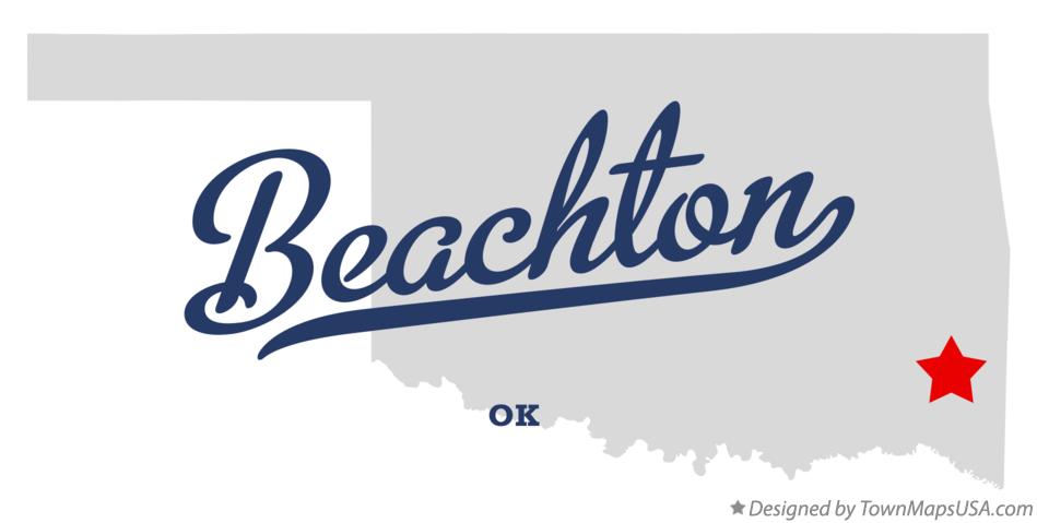 Map of Beachton Oklahoma OK