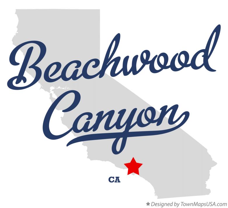 Map of Beachwood Canyon California CA