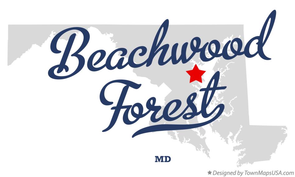 Map of Beachwood Forest Maryland MD