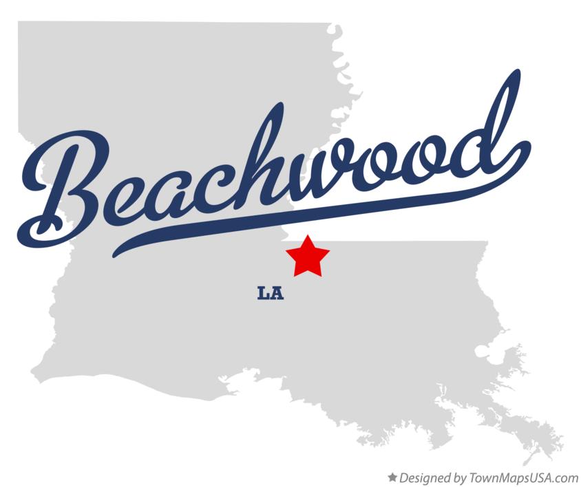 Map of Beachwood Louisiana LA